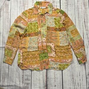 Rose & Olive Multicolor Paisley Blouse